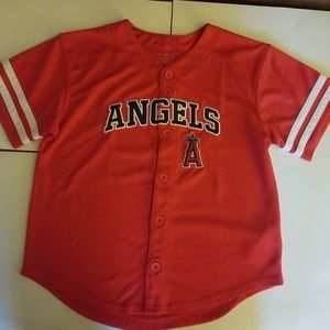Genuine Merchandise Unisex Kids Red Los Angeles Angels S-CH-P 6/7 Youth Jersey